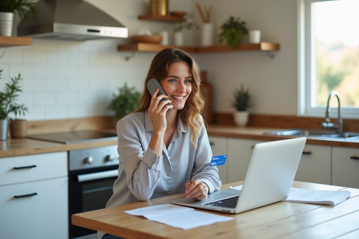Jeune femme souriante avec contrat d'assurance voiture